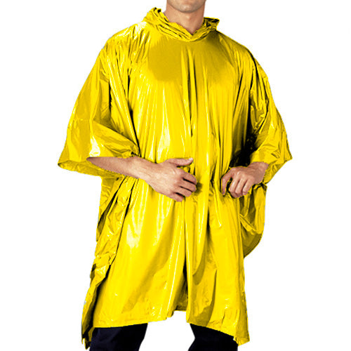 Poncho VINYL 125 x 200 cm color Oliv desplegado, vinilo impermeable