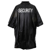 Poncho impermeable VINYL SECURITY negro con capucha amplia