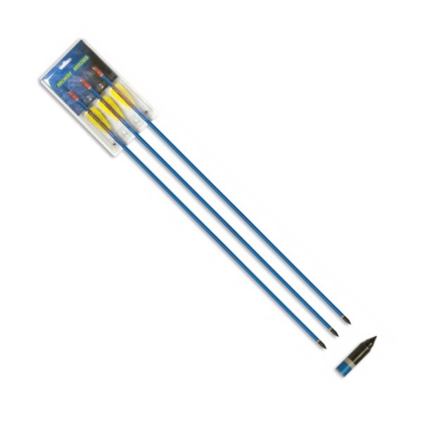 Set de 3 flechas de aluminio 30'' (762 mm), diámetro 8 mm