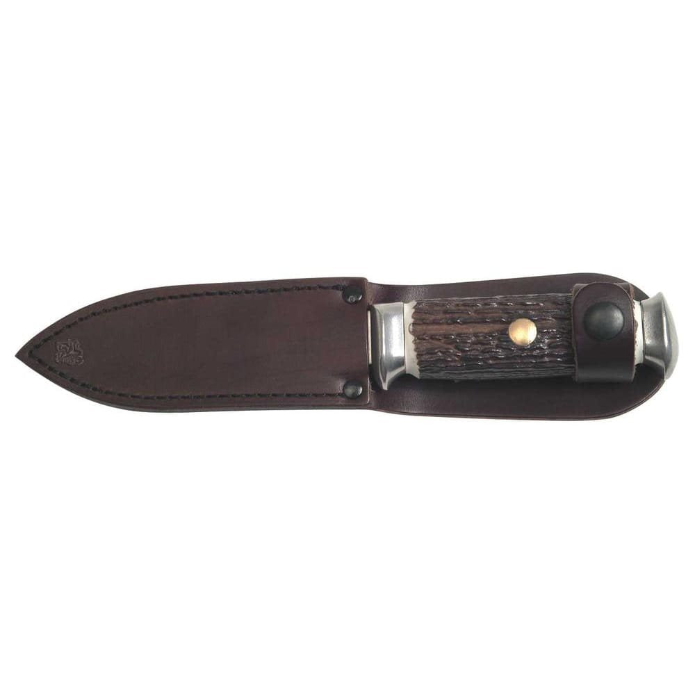 Cuchillo de caza SCOUT, hoja fija y mango imitación de asta (Mikov)