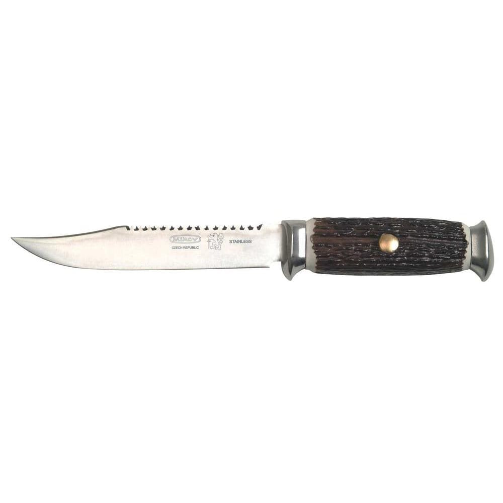 Cuchillo de caza con hoja de acero inoxidable 420 y mango de plástico