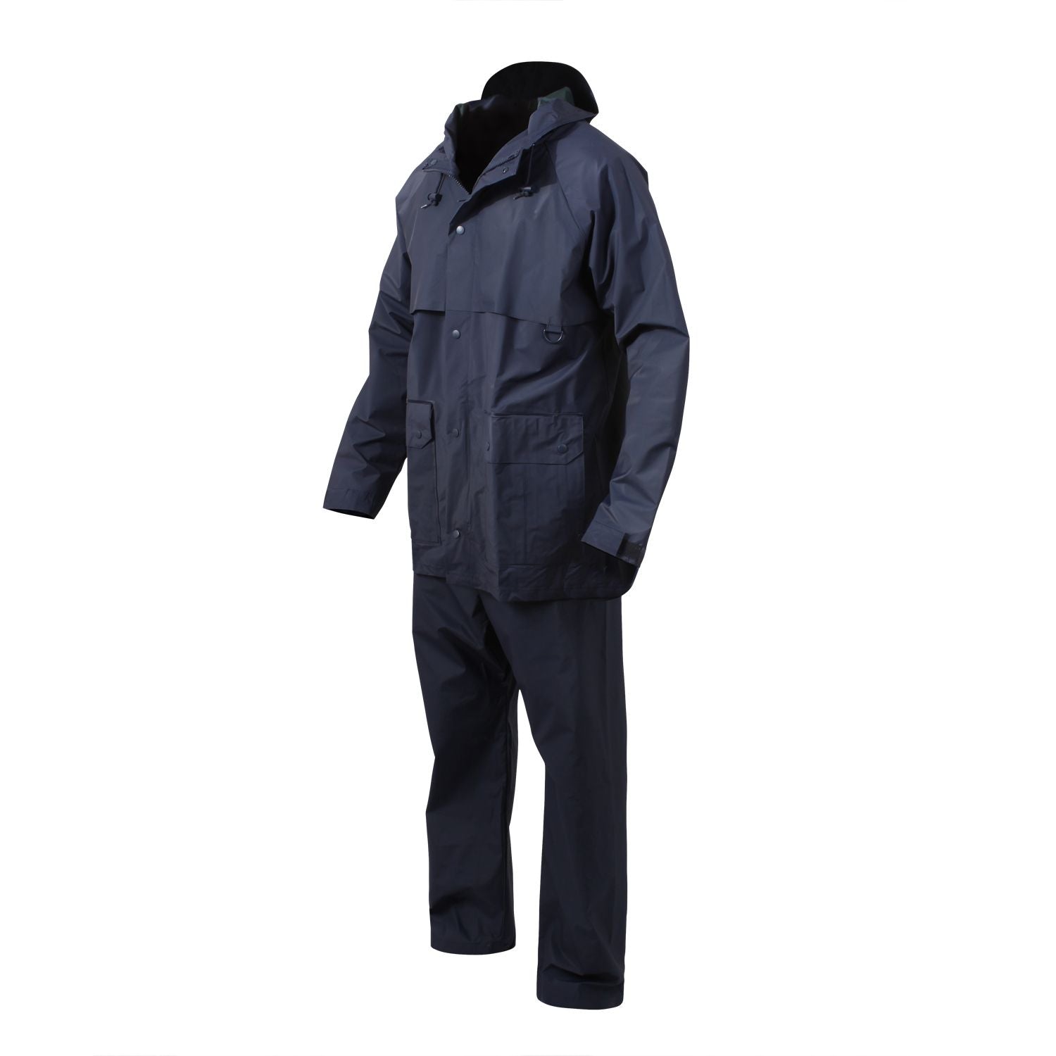 Conjunto impermeable ROTHCO azul en PVC, chaqueta y pantalón