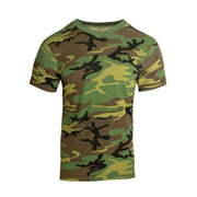 Camiseta Woodland manga corta con cuello en V, 60% algodón, 40% poliéster