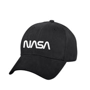 Gorra baseball negra con bordado NASA y cierre ajustable