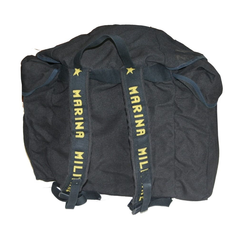 Mochila italiana de lona Marina Militare 35 litros negra - imagen del producto