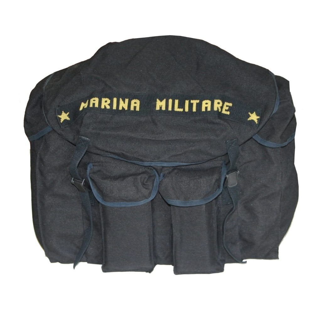 Mochila italiana de lona Marina Militare 35 litros negra - imagen del producto
