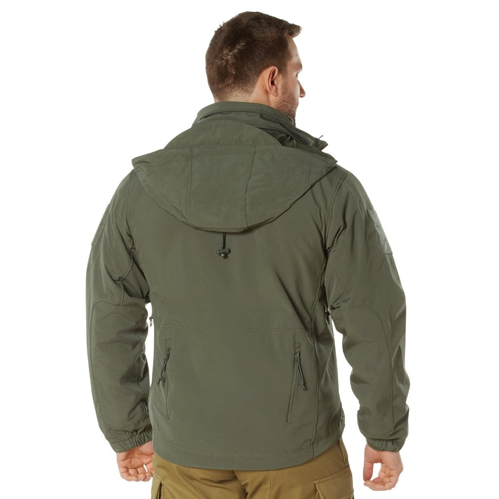 Chaqueta 3 en 1 SPEC OPS softshell verde con forro polar interior