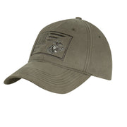 Gorra verde con bordado del emblema USMC y bandera de EE. UU.