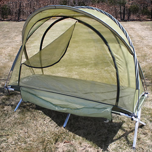 Mosquitera autoportante con suelo, bolsillos laterales y bolsa de transporte
