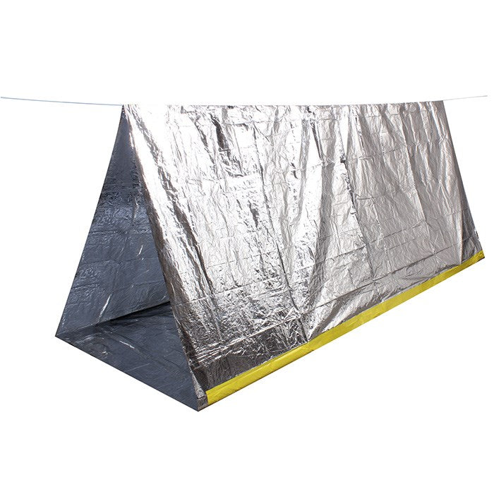 Tienda de emergencia para 2 personas con cuerda de nylon, aprox. 2,4 x 1,5 m
