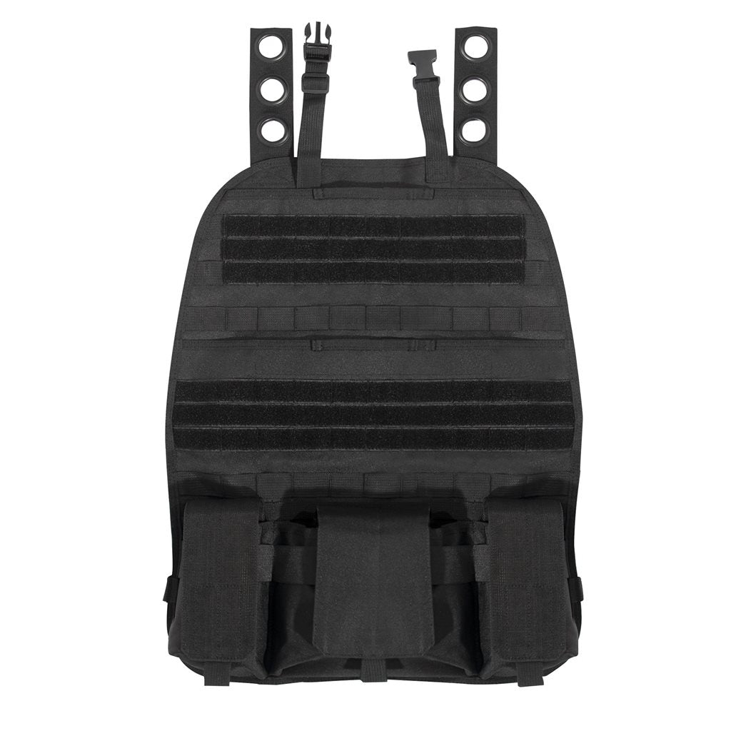 Panel táctico colgante para asiento de coche en negro, hecho de poliéster 600D