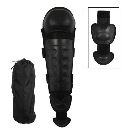 Protectores de pierna completos negros, protección de empeine, espinilla y rodilla
