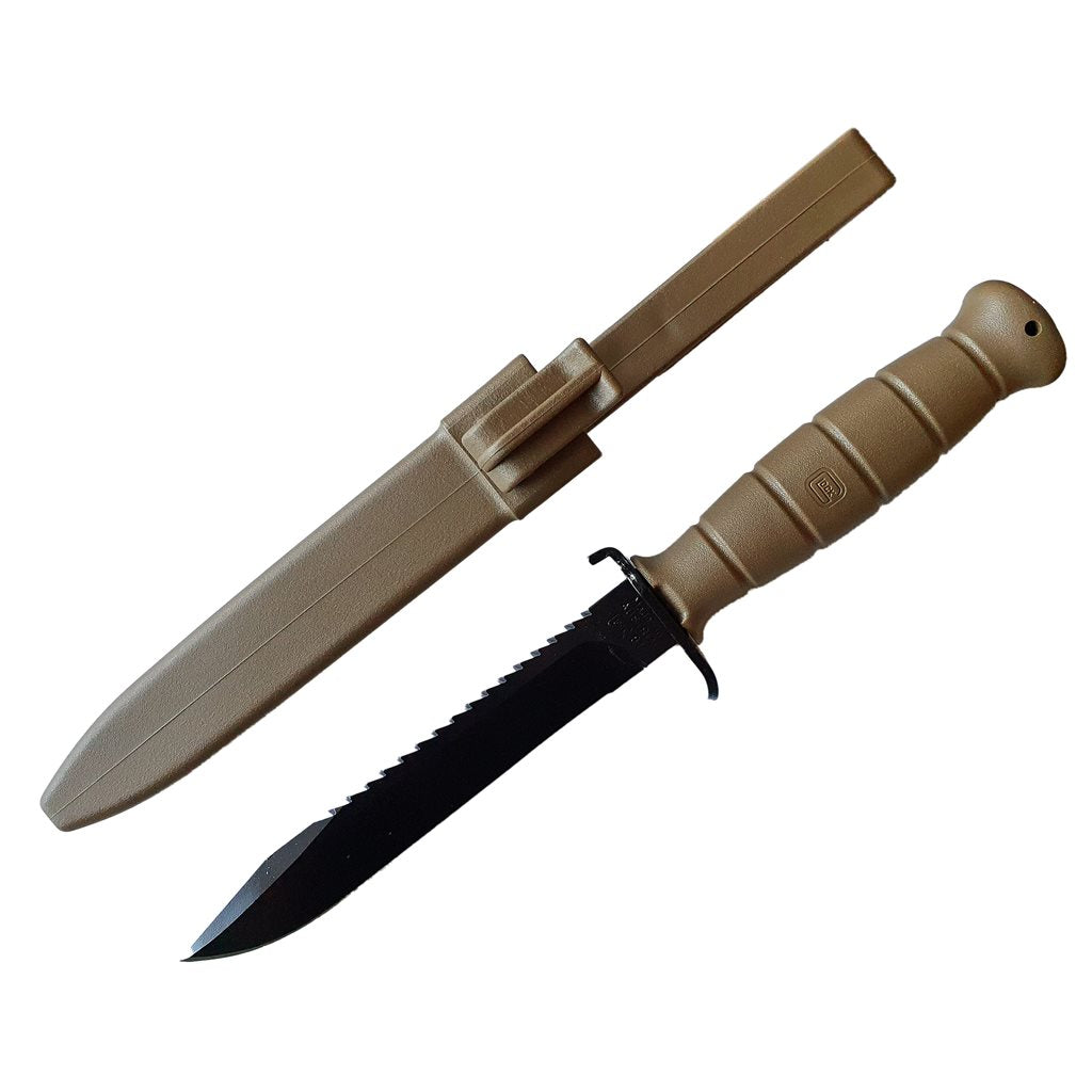 Cuchillo Glock Survival FM81 Dark Earth con vaina de plástico