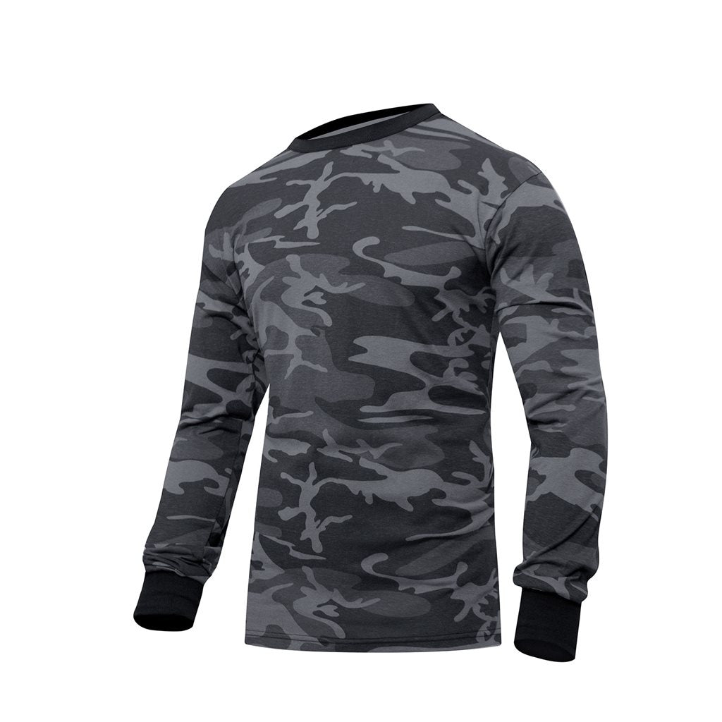 Camiseta Rothco de manga larga estilo army, 60% algodón, 40% poliéster