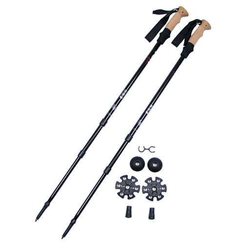 Bastón de trekking de aluminio con funda - 70/135 cm