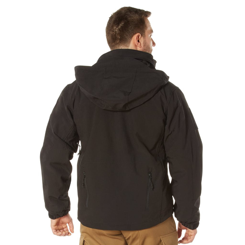 Chaqueta 3 en 1 SPEC OPS softshell negra, con forro polar interior desmontable