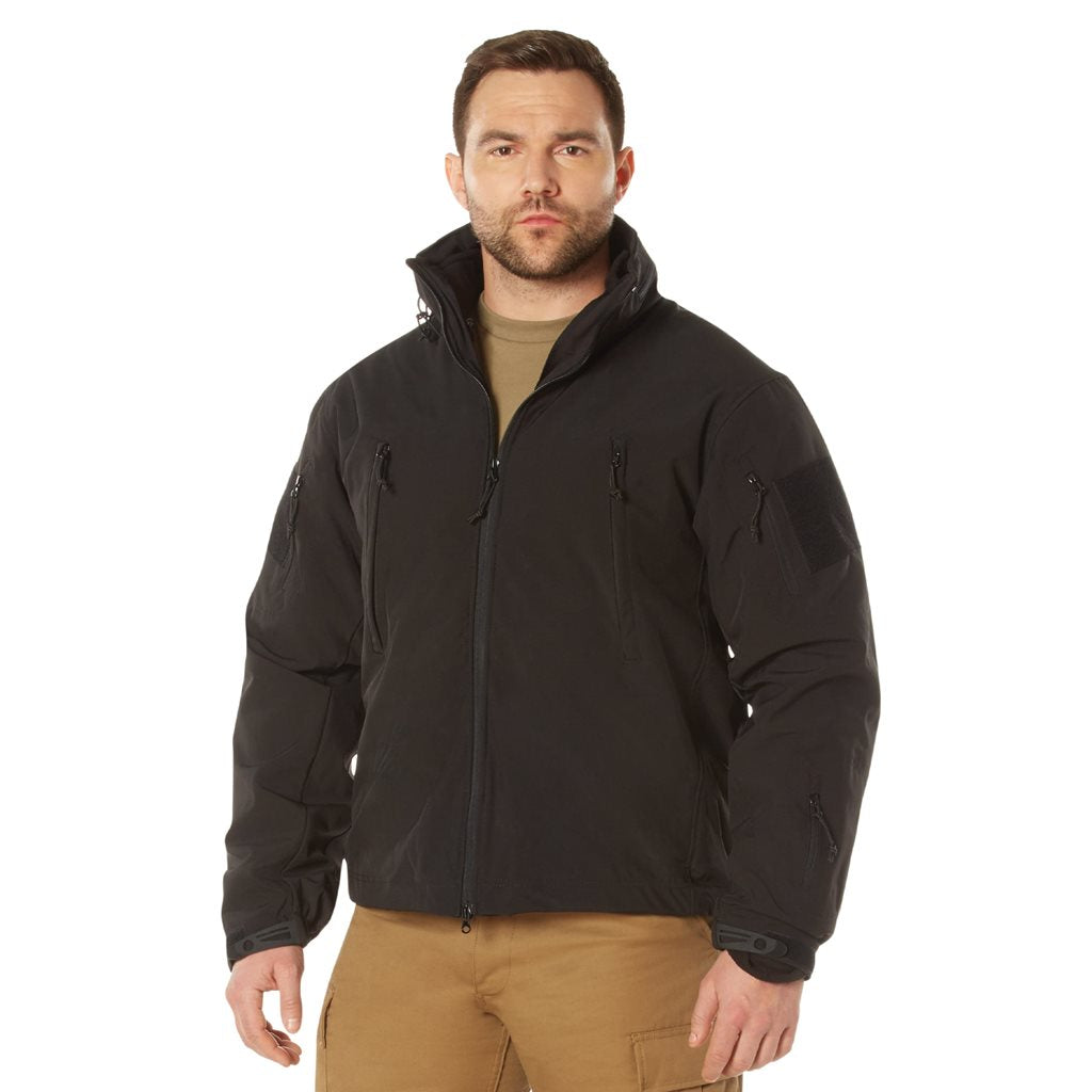 Chaqueta 3 en 1 SPEC OPS softshell negra, con forro polar interior desmontable