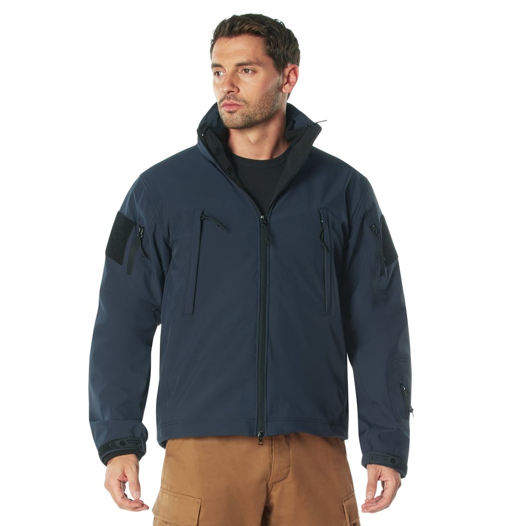 Chaqueta 3 en 1 SPEC OPS softshell azul con forro interior de felpa extraíble
