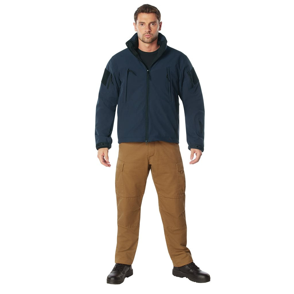 Chaqueta 3 en 1 SPEC OPS softshell azul con forro interior de felpa extraíble