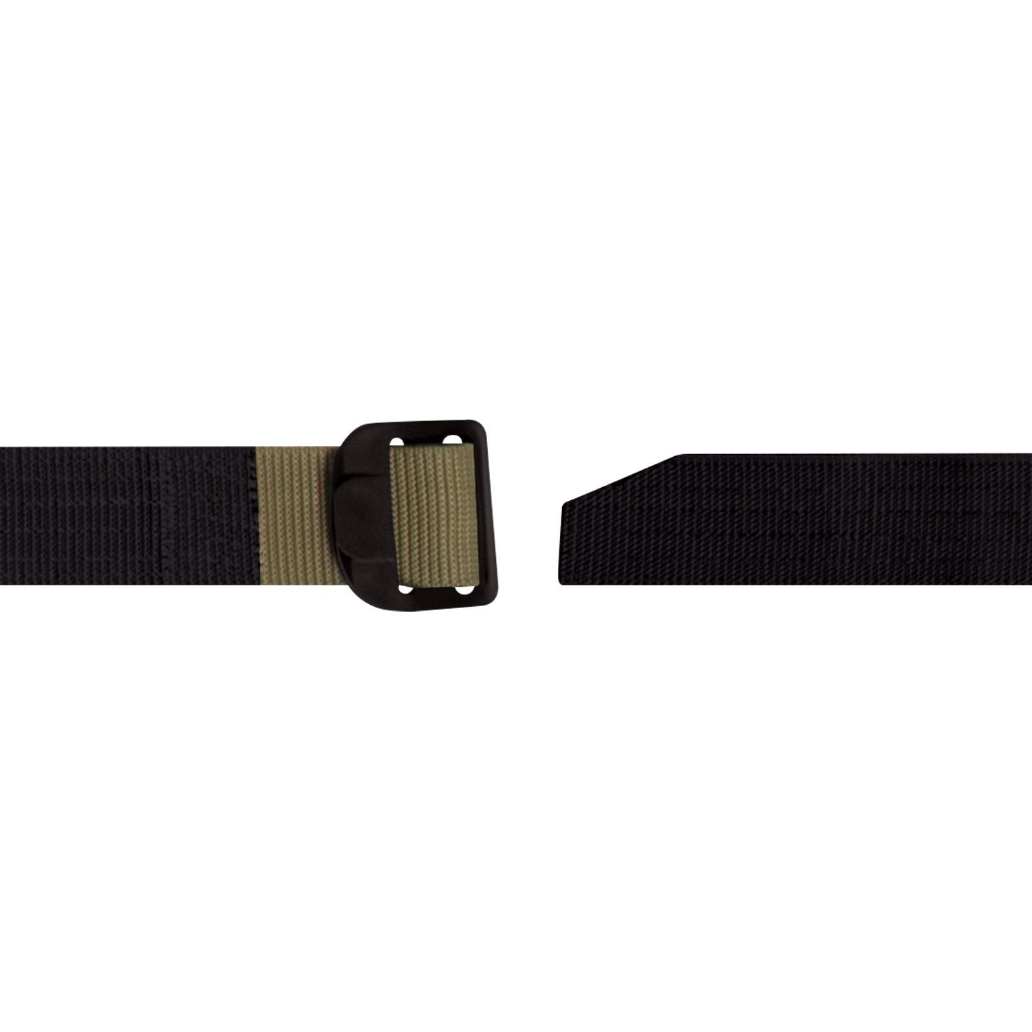 Cinturón reversible Airport Friendly Coyote/Negro, nylon 38 mm con hebilla de plástico negra