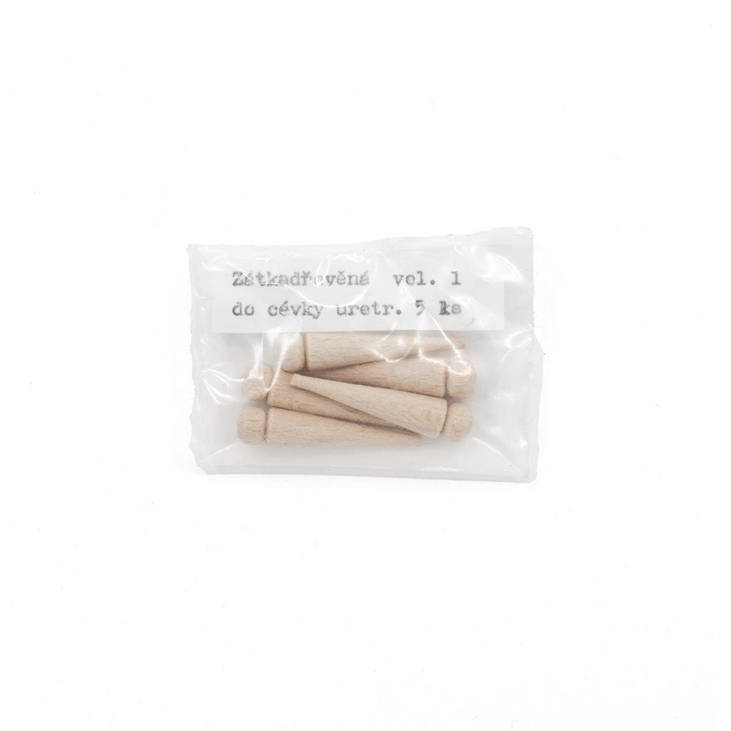 Tapón de madera para tubos talla 1, set de 5 - imagen del producto