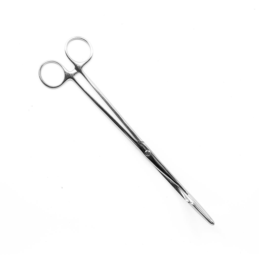 Pinzas para tampones curvas con cierre, 24 cm