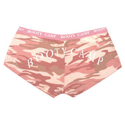 Braguitas BOOTY CAMP estampado camuflaje rosa con logo blanco en la espalda y goma elástica, algodón y spandex
