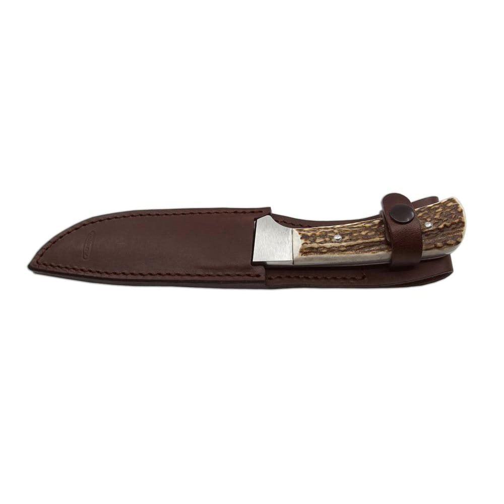 Cuchillo de caza NEREZ con hoja de acero inoxidable 420 de 130 mm y mango de asta