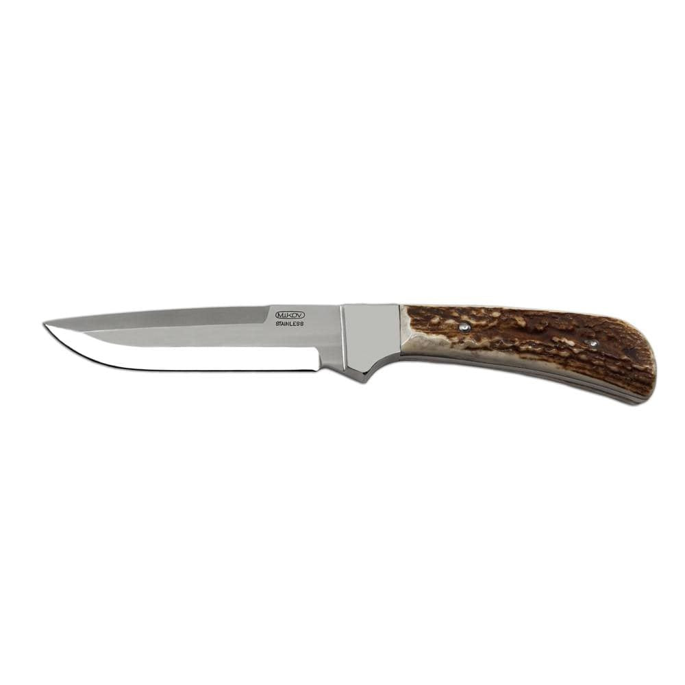 Cuchillo de caza NEREZ con hoja de acero inoxidable 420 de 130 mm y mango de asta