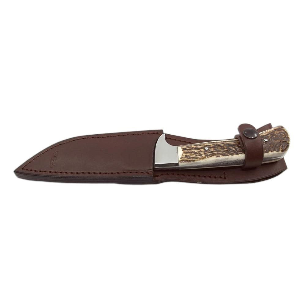 Cuchillo de caza NEREZ con hoja de acero inoxidable 420 de 130 mm y mango de asta