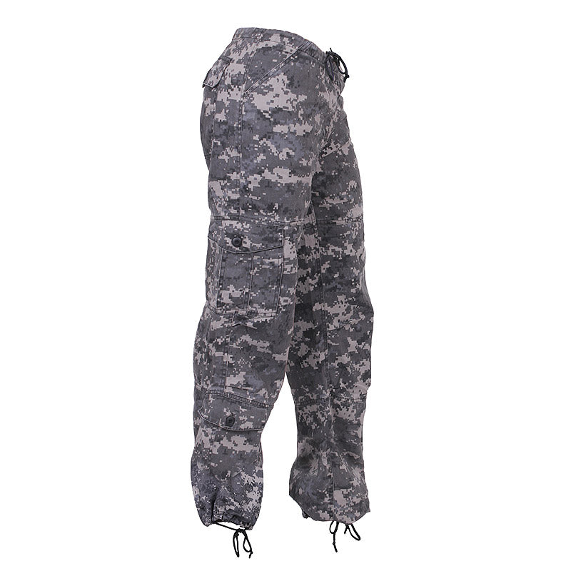 Pantalones mujer camuflaje digital vintage urban estilo paratrooper