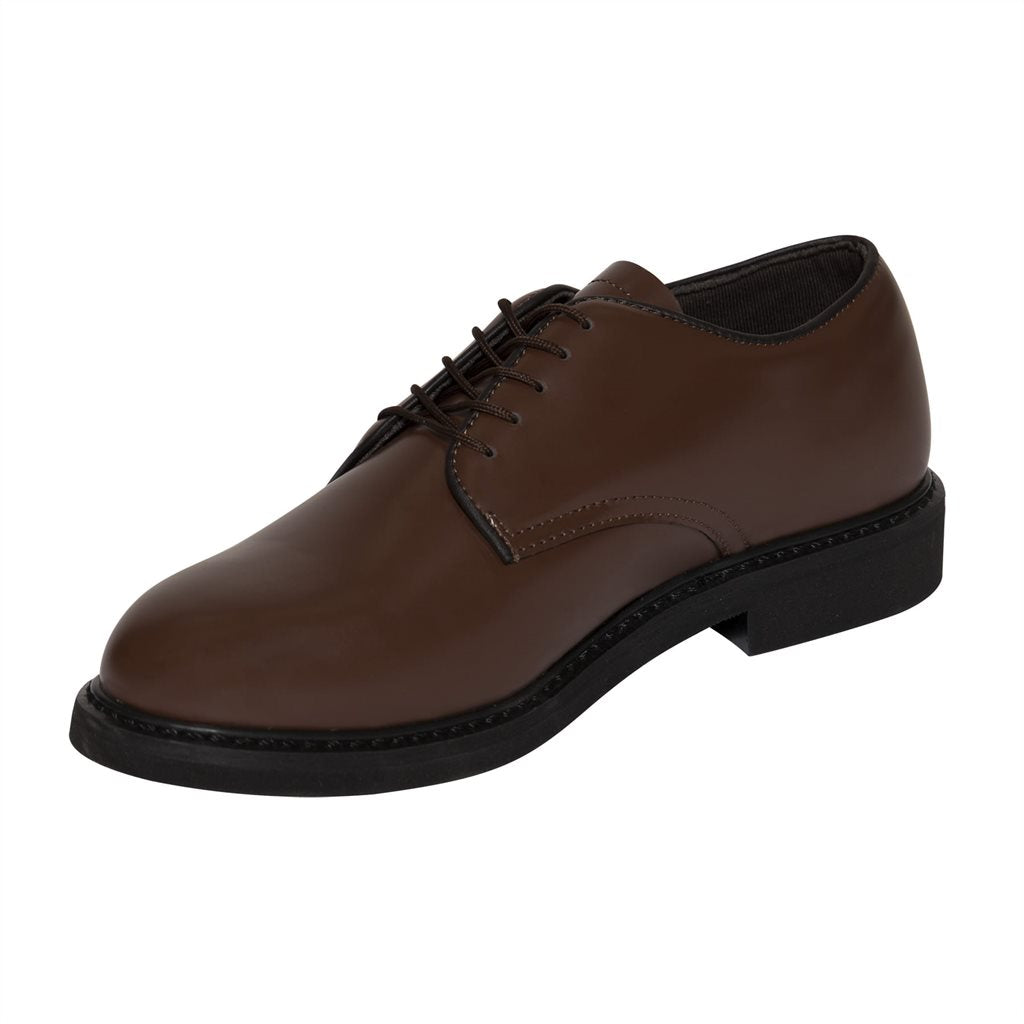 Zapatos Oxford marrón de piel para uniforme con suela resistente a aceites y plantilla extraíble