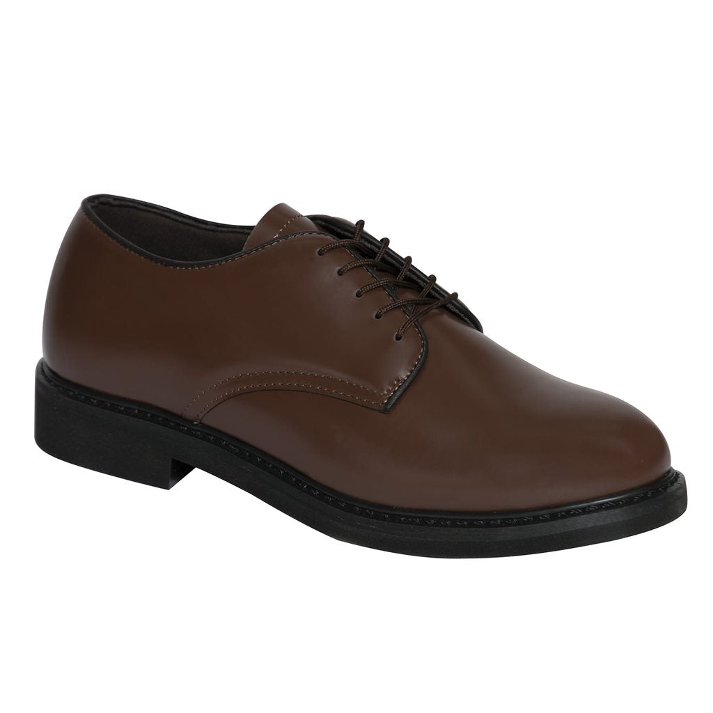 Zapatos Oxford marrón de piel para uniforme con suela resistente a aceites y plantilla extraíble