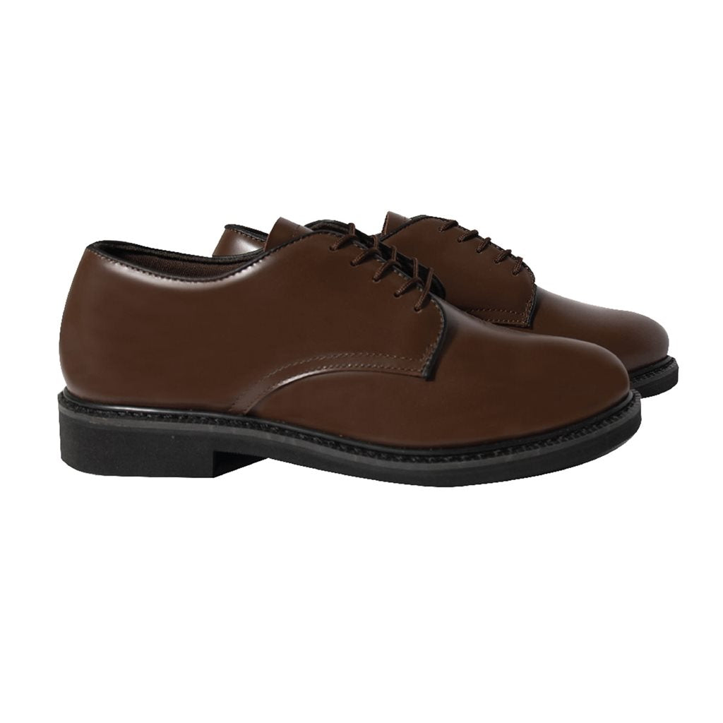 Zapatos Oxford marrón de piel para uniforme con suela resistente a aceites y plantilla extraíble