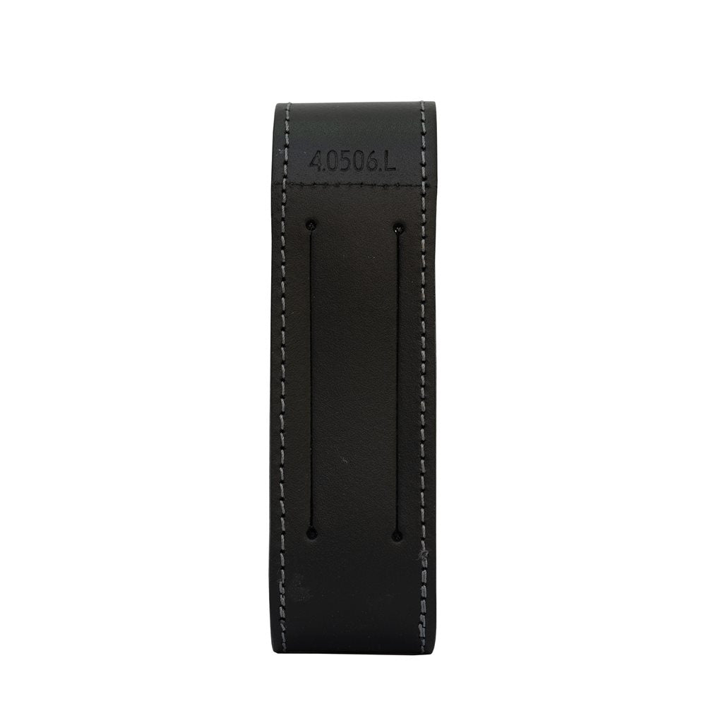 Funda de cuero negra para cuchillo 130 mm con cierre de velcro