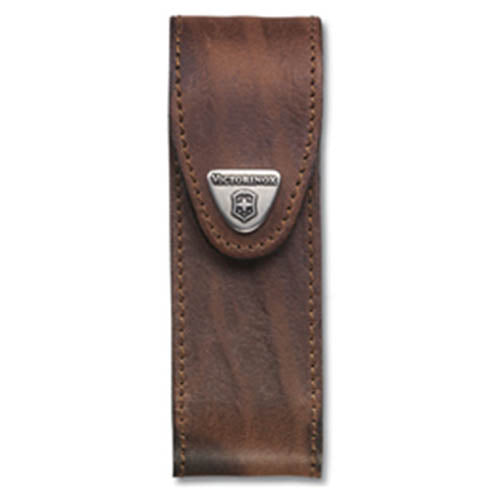 Funda de cuero marrón para navaja 111 mm, compatible con hasta tres capas de hojas