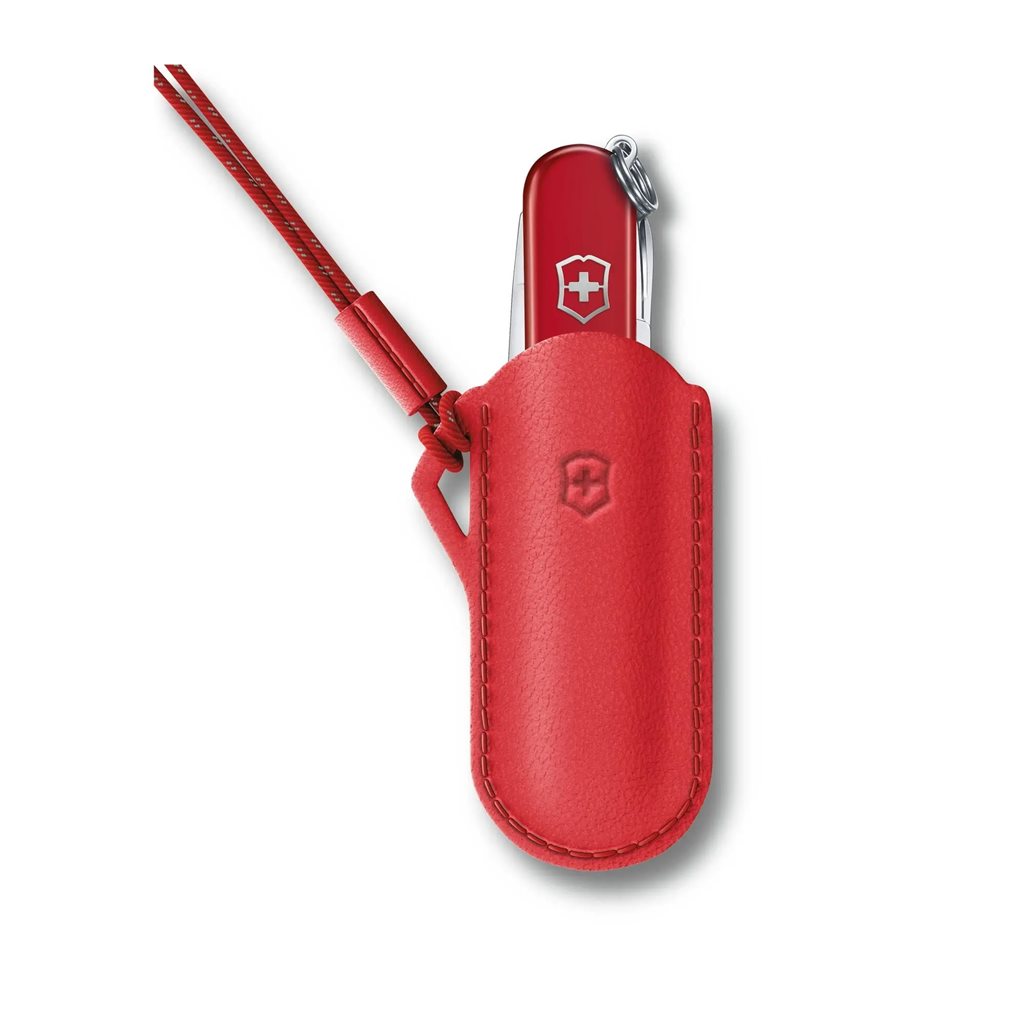 Funda de cuero roja para navaja Victorinox Classic SD 58 mm