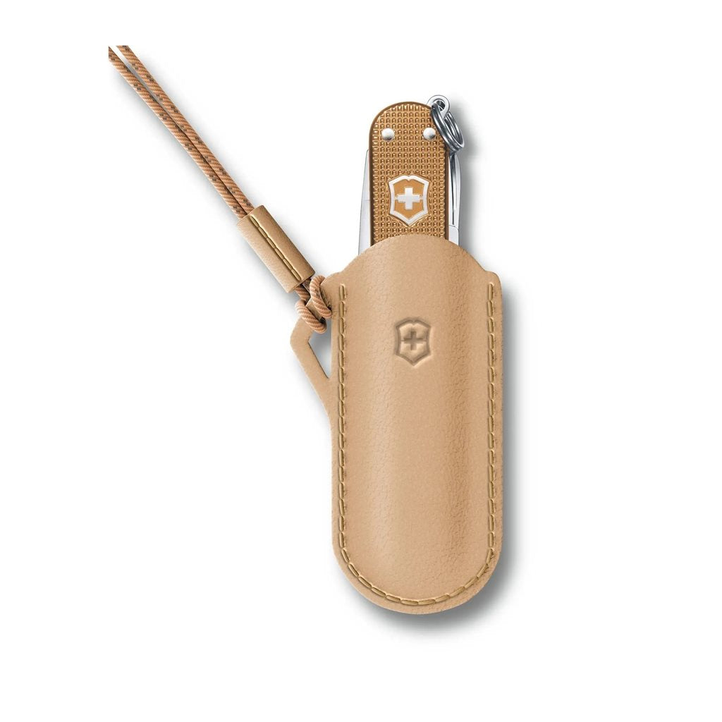 Funda de cuero Victorinox para navaja Classic SD 58 mm - Wet Sand