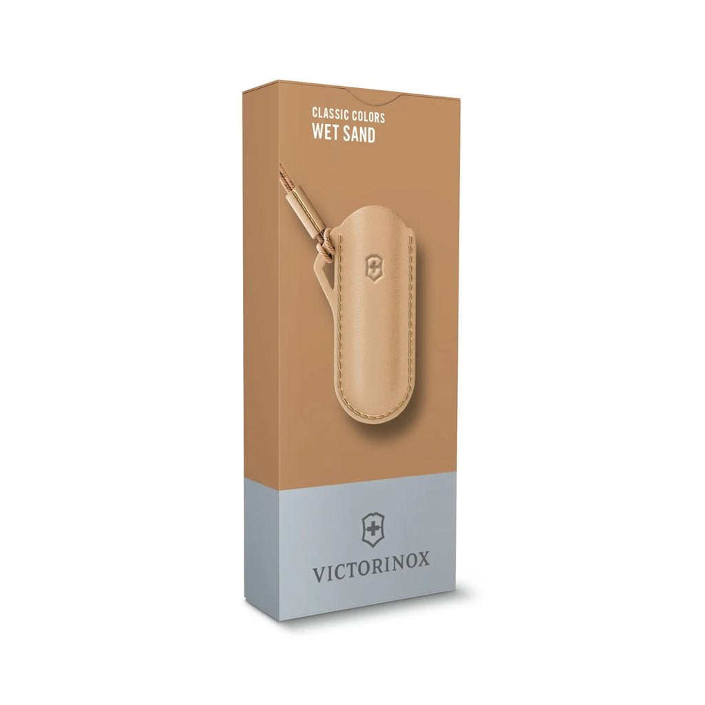 Funda de cuero Victorinox para navaja Classic SD 58 mm - Wet Sand