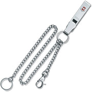 Colgador para cinturón con cadena corta y larga y cierre para sujetar navaja Victorinox