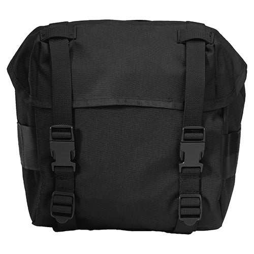 Bolsa de campo pequeña negra tipo G.I. para 3 días con clips ALICE y hebillas fastex