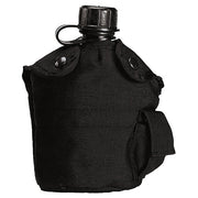 Funda para cantimplora US 1 Qt (≈1 l) en nylon negro con bolsillo frontal