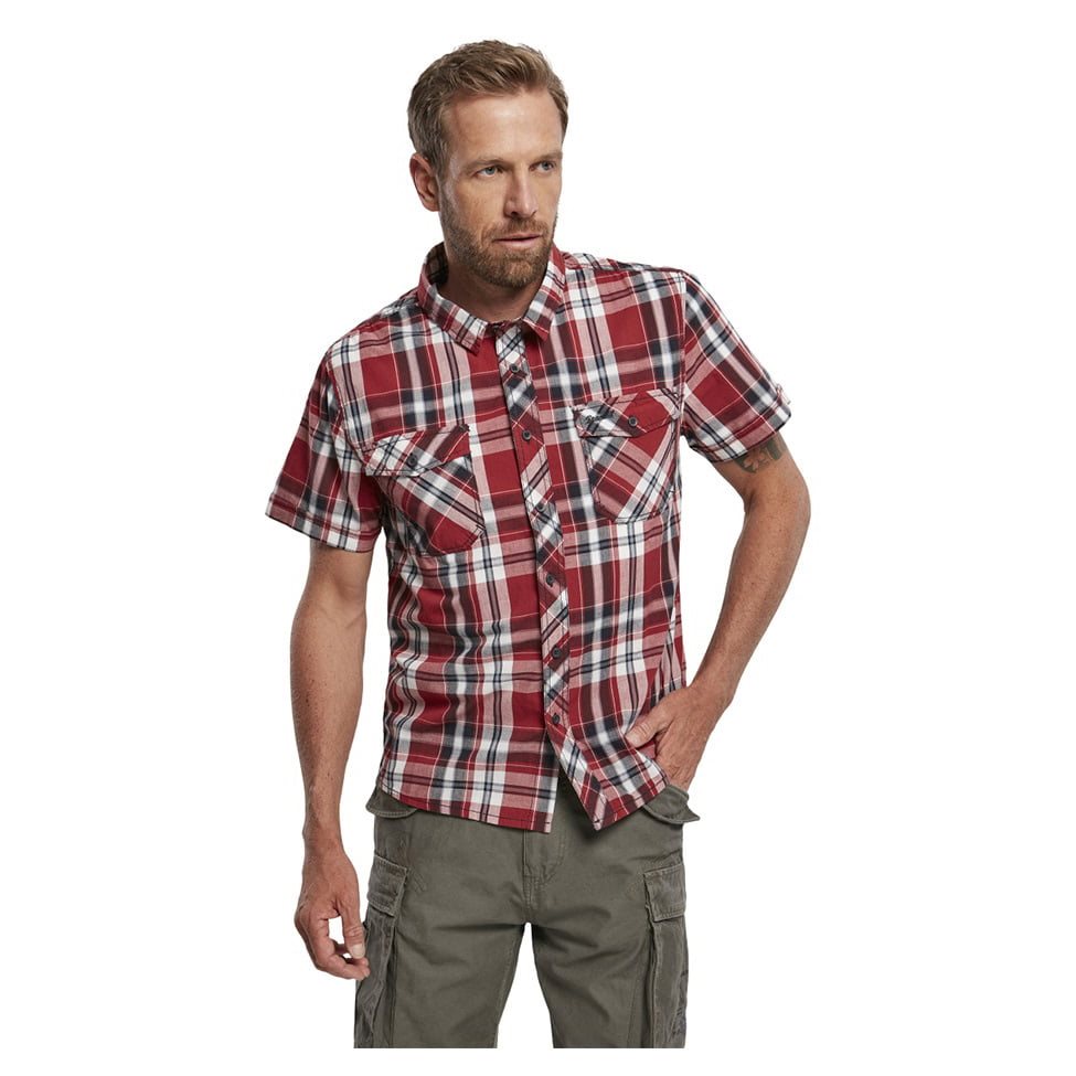 Camisa ROADSTAR manga corta de algodón, corte casual con botones y dos bolsillos en el pecho