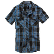Camisa ROADSTAR indigo, algodón ligera, corte casual, manga corta y dos bolsillos en el pecho