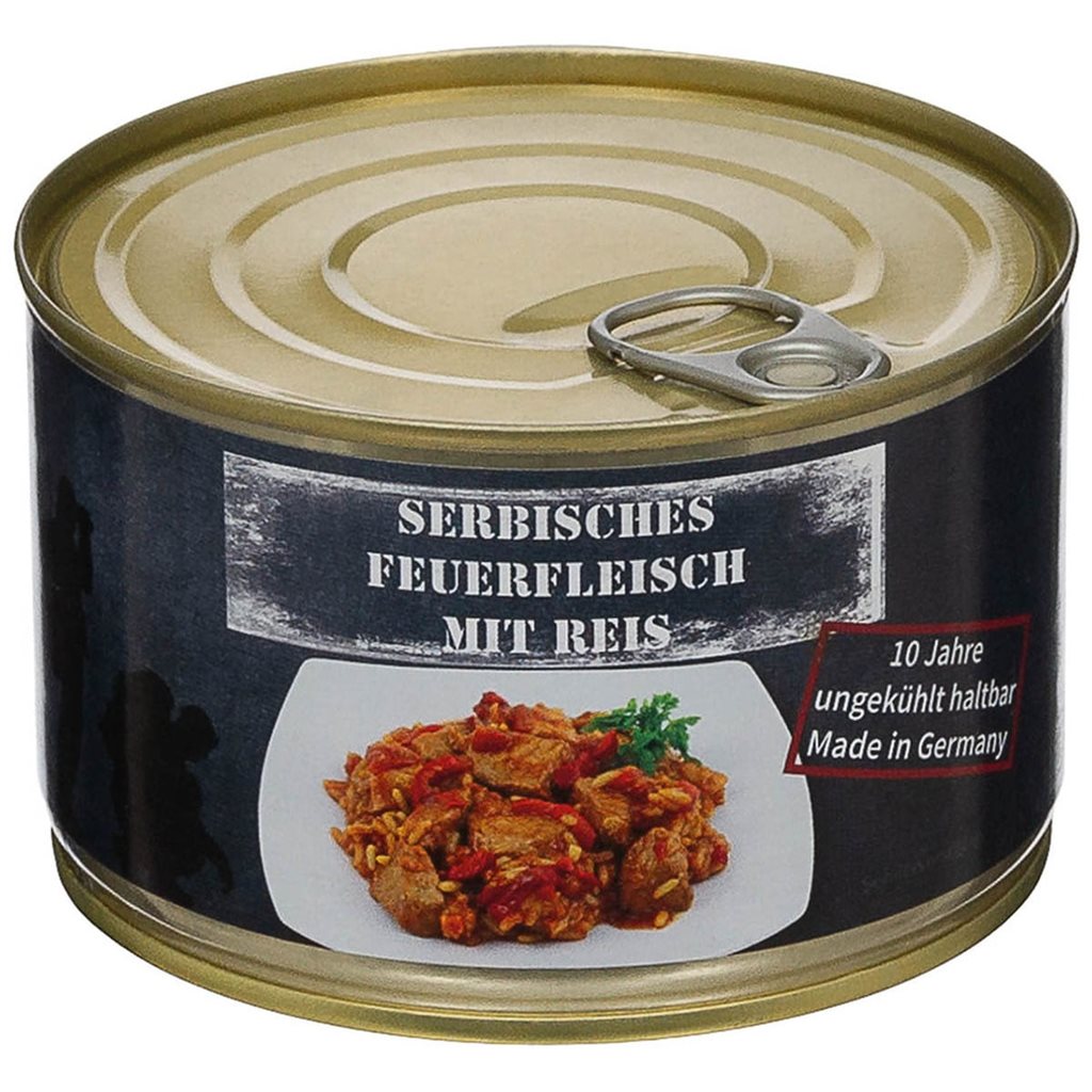 Carne al estilo serbio con arroz en lata 400 g