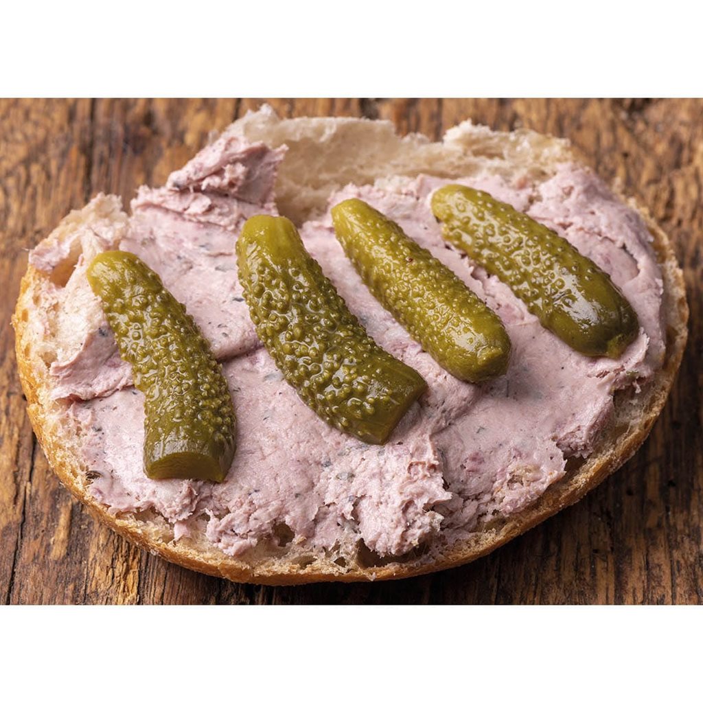 Lata de paté de salchicha 200 g, elaboración artesanal alemana