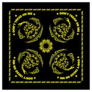 Pañuelo 55 x 55 cm negro con motivo NO PISES SOBRE MÍ