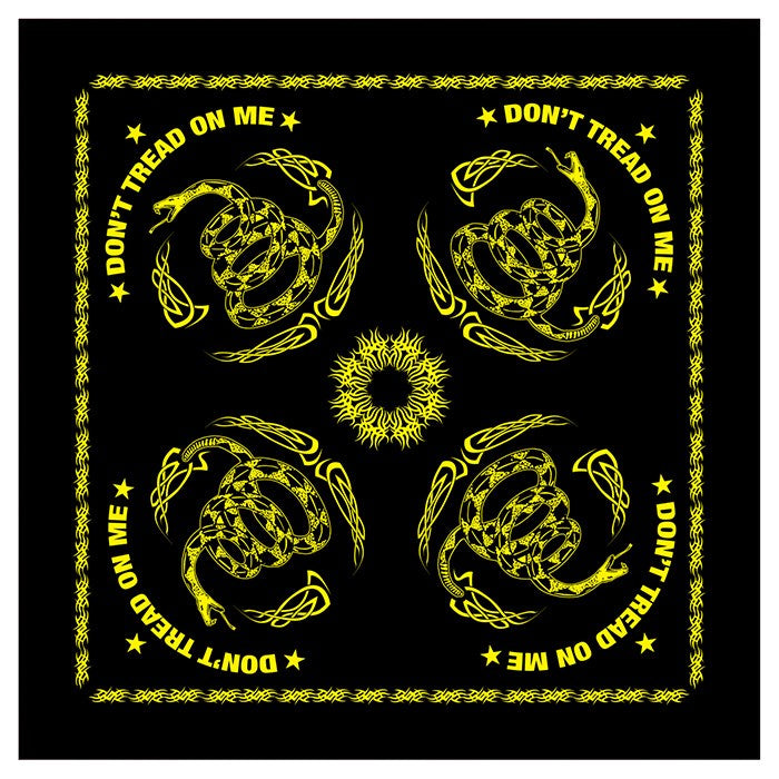 Pañuelo 55 x 55 cm negro con motivo NO PISES SOBRE MÍ