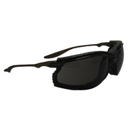 Gafas tácticas SWISS EYE Sandstorm negras con lentes de policarbonato y funda de microfibra