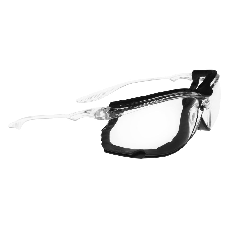 Gafas tácticas SWISS EYE Sandstorm negras con lentes de policarbonato y funda de microfibra